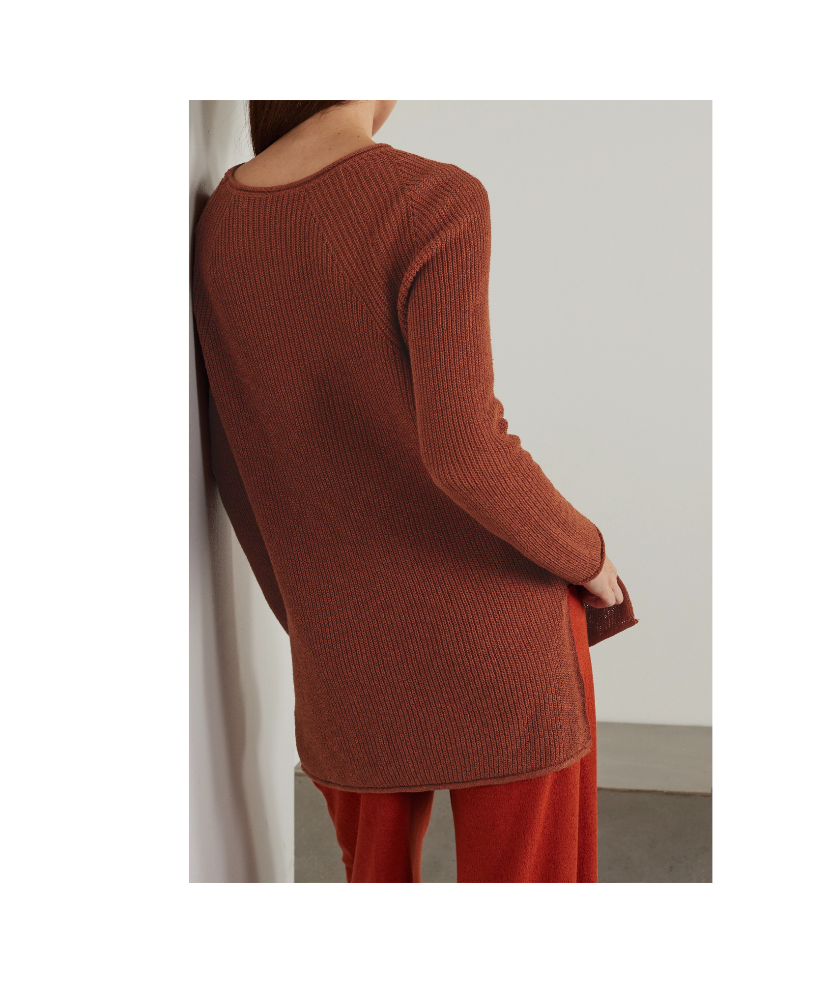 Max Mara Long-sleeved Sweater In Brown