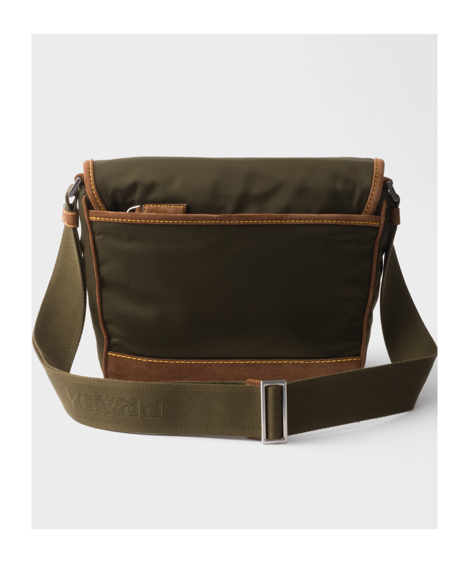 Prada Re-nylon Shoulder Strap Crossbody Bags Green In Musk Green/cocoa