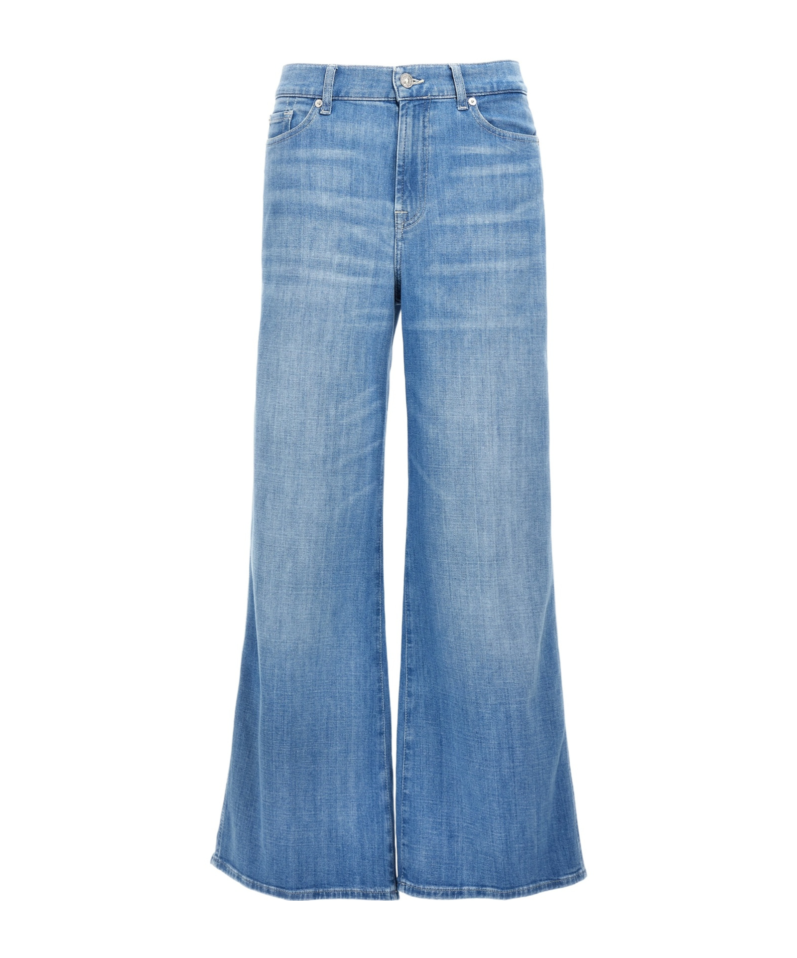 7 For All Mankind Lotta Cropped Jeans In Blue