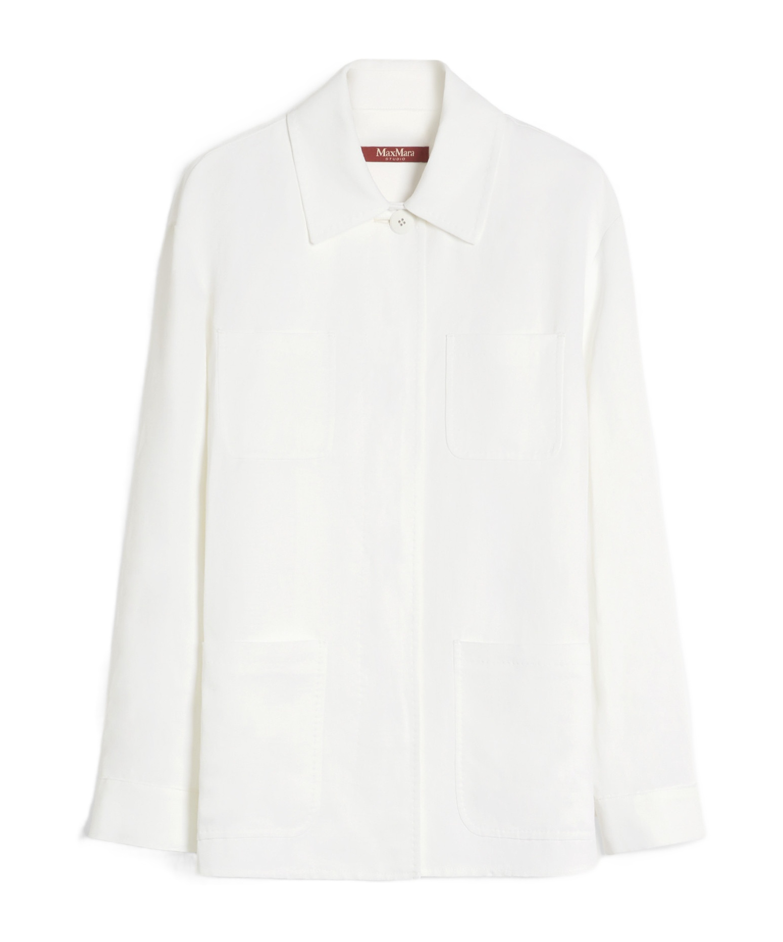 Max Mara Long-sleeved Casual Jacket In White