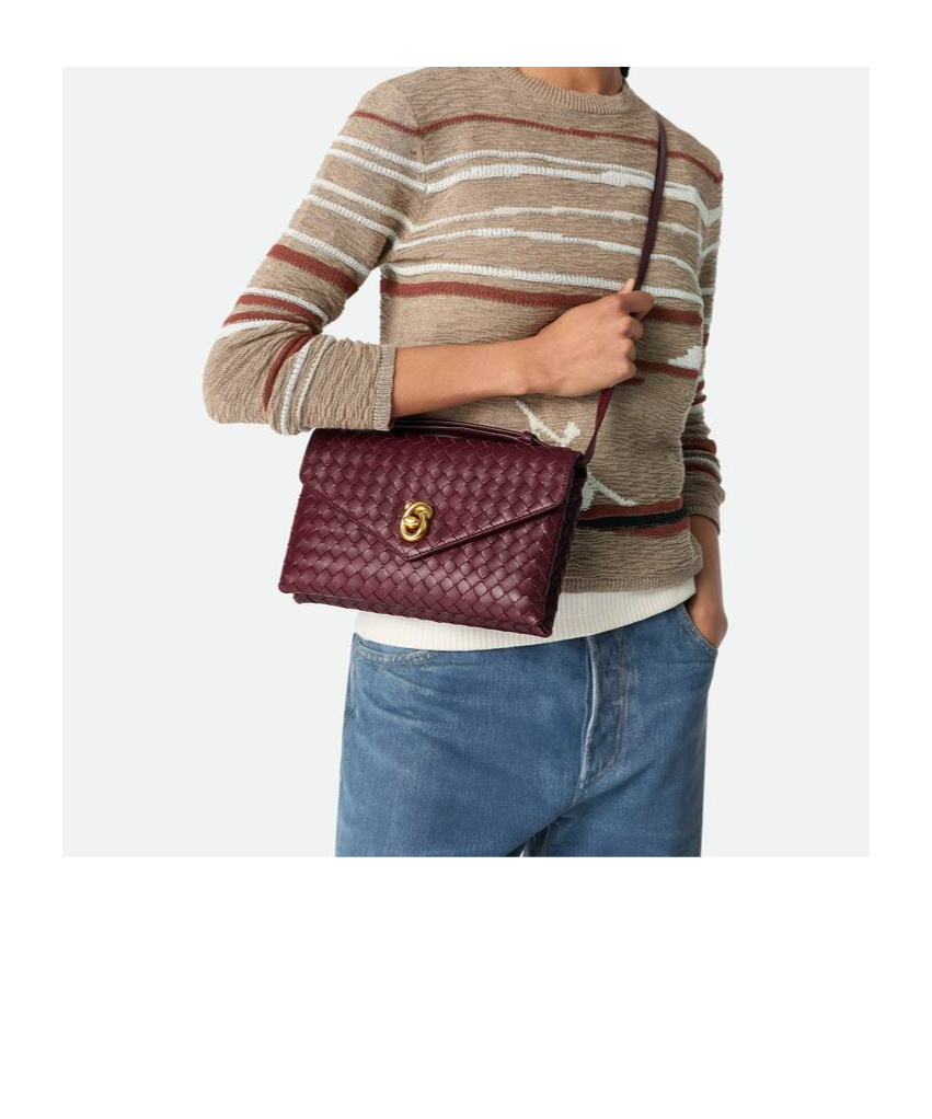 Bottega Veneta Knot Lock Leather Top-handle Bag