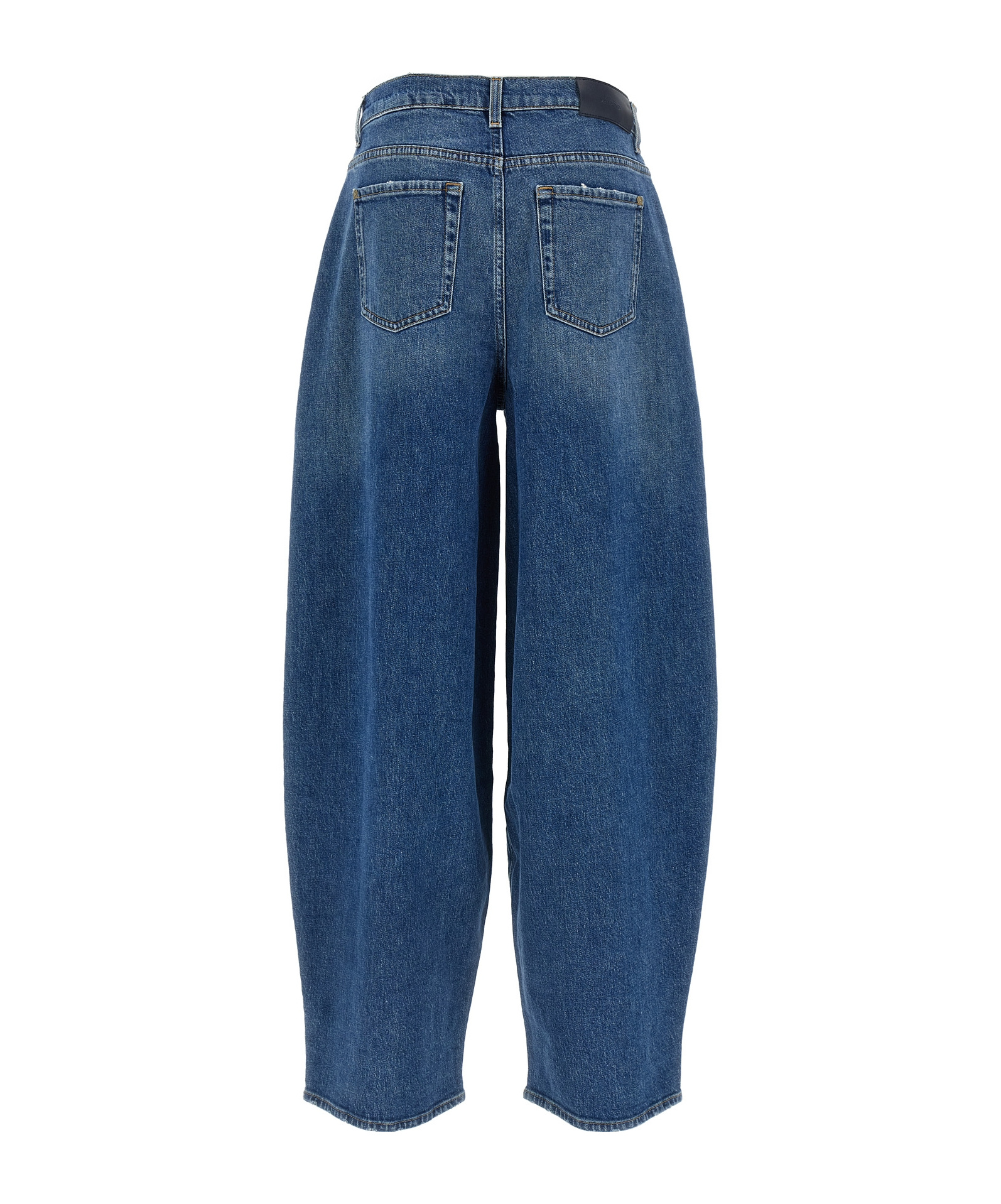 7 For All Mankind Wide Leg Denim Trousers With Five Pockets In Blue