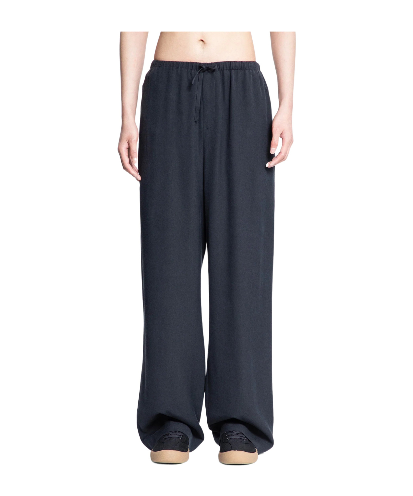 The Row Elastic Waist Casual Pants In Black