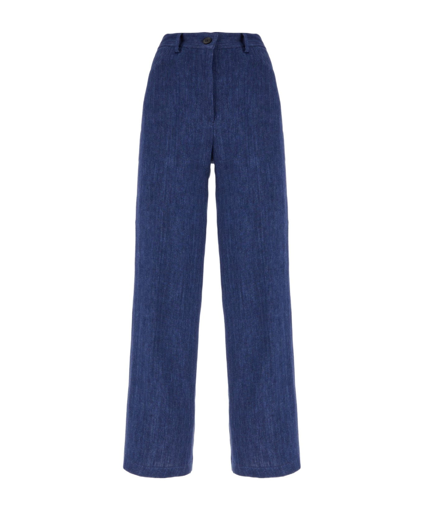 Antonelli Pleated Zipper Denim Pants