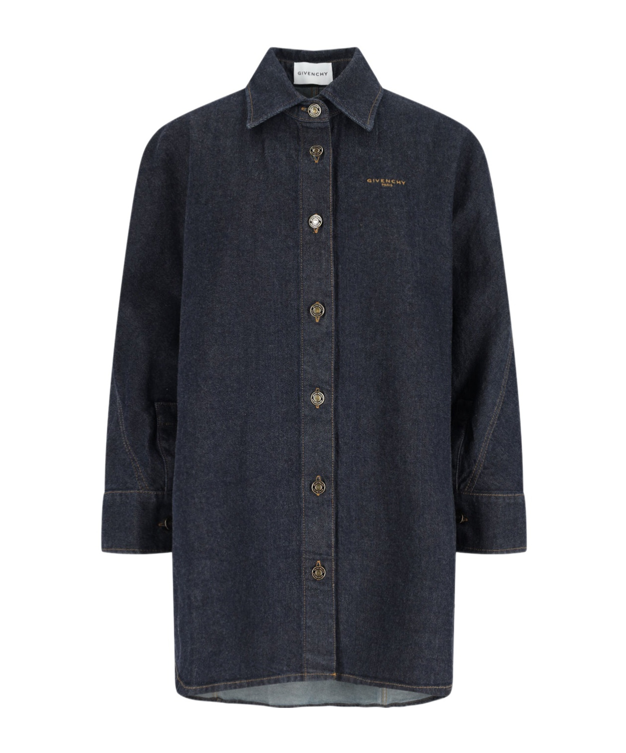 Givenchy Shirt In Denim With  Embroidery