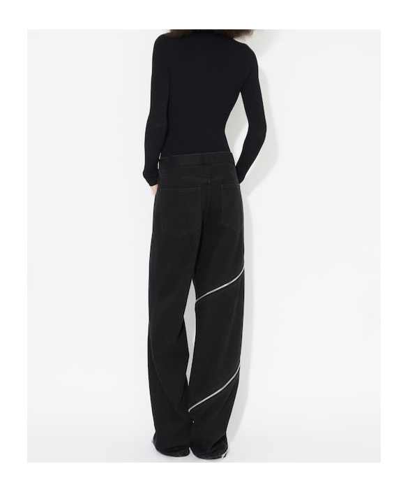 Alaïa Ribbed Turtleneck Bodysuit In Black