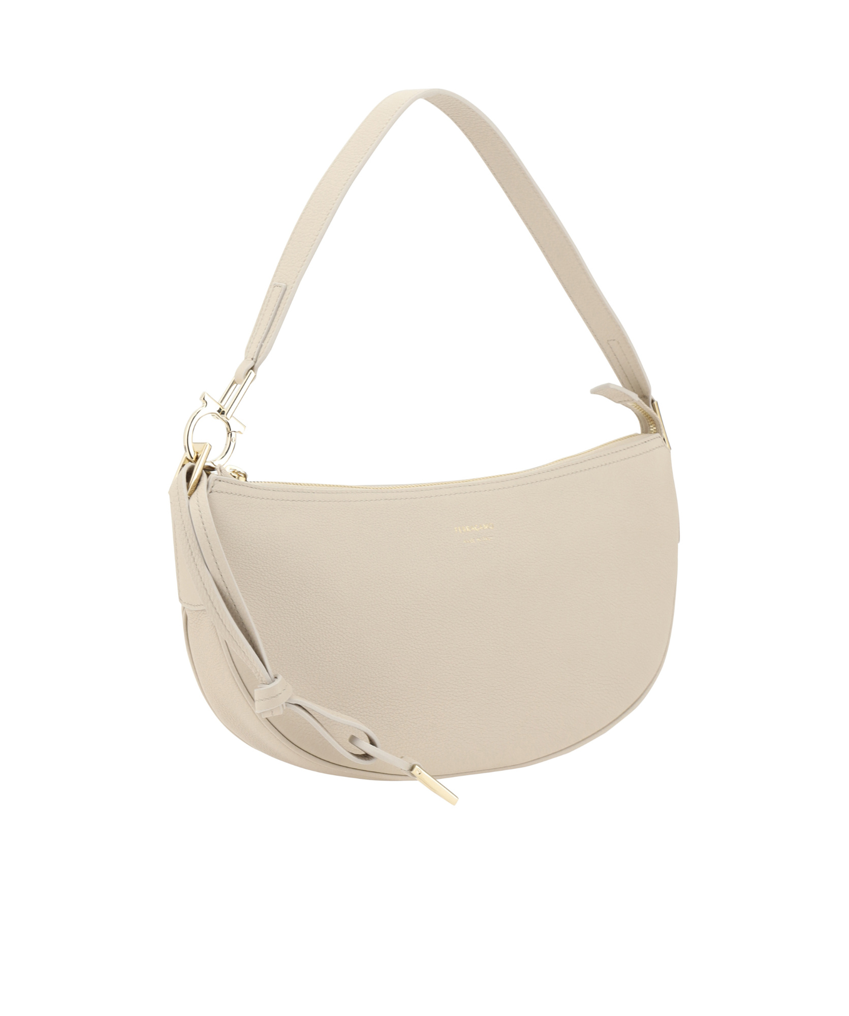 FERRAGAMO FERRAGAMO GANCINI BUCKLE ZIPPED HOBO BAG