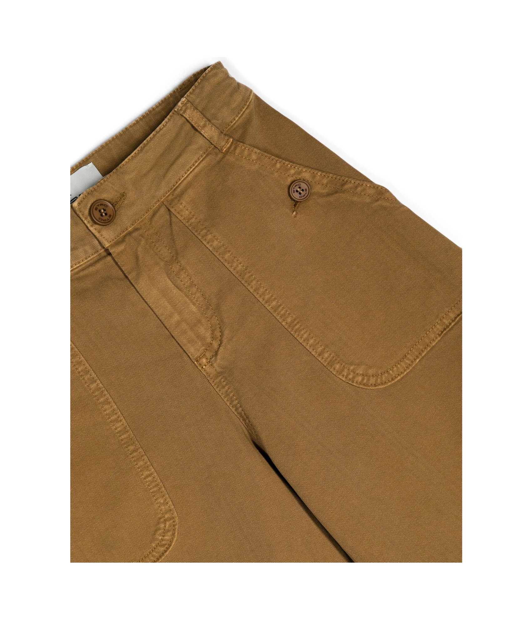 Etro Herringbone-pattern Trousers In Brown