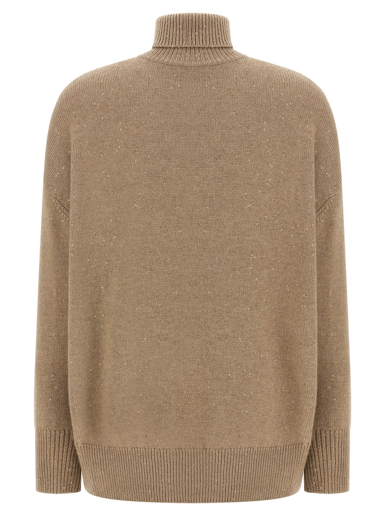 Brunello Cucinelli Sequin Sweater Sweaters And Cardigans Brown In Brown