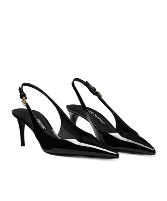 Dolce & Gabbana Nappa Slingback Dã©col In Black