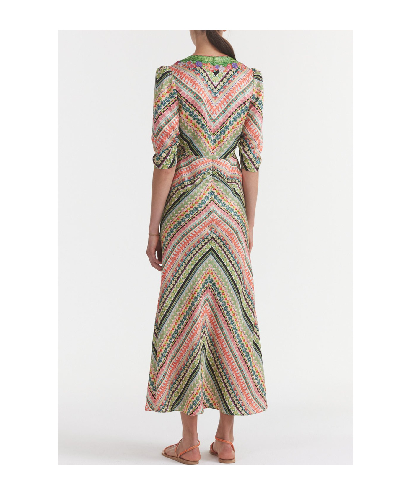 SALONI MITSU B BOTANICAL-PRINT DRESS