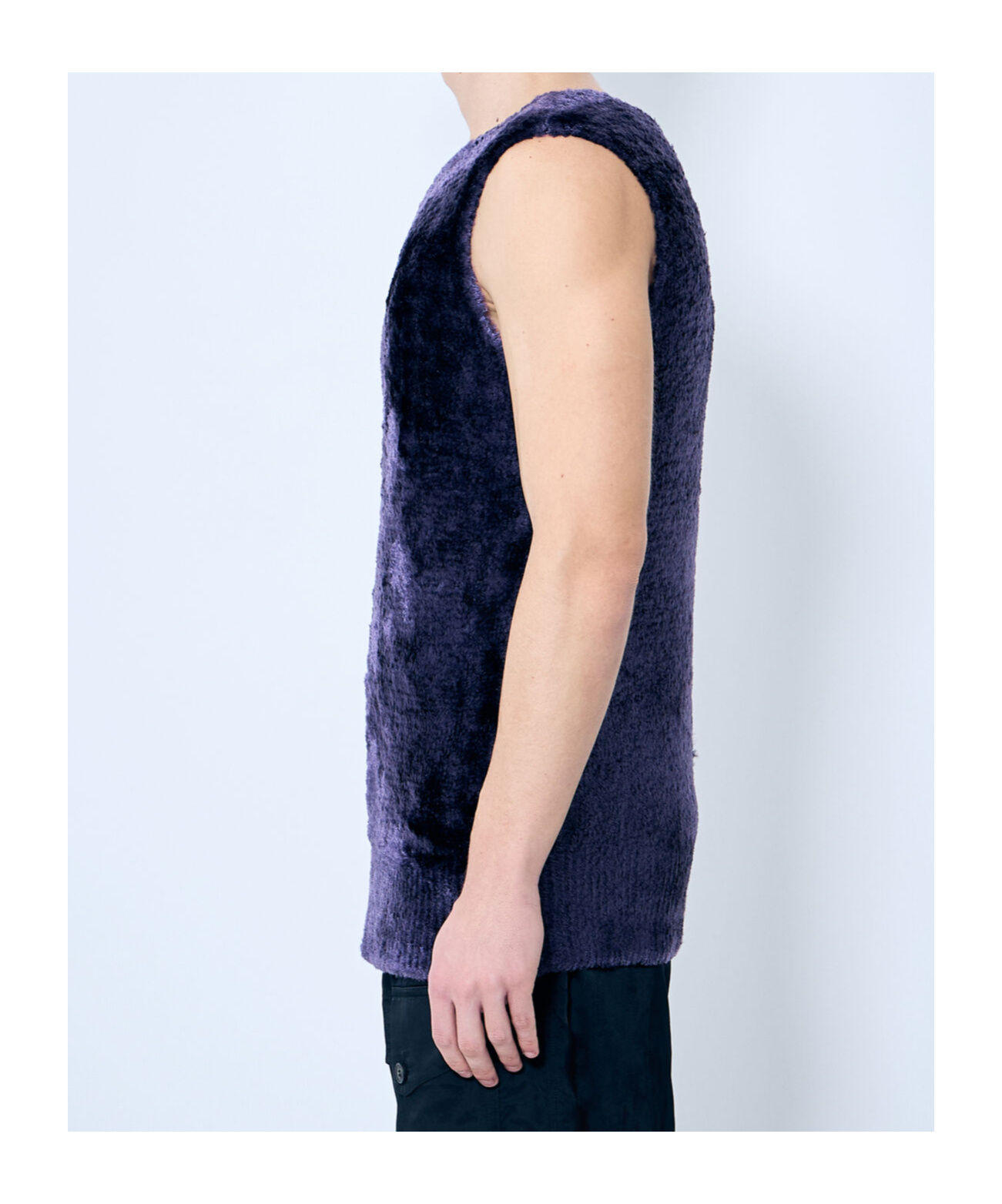 Dries Van Noten Fluffy Knit Top In Blue
