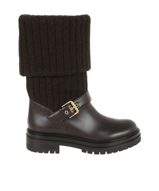 Gianvito Rossi Thurso Strap Detailed Pull-on Biker Boots In Black