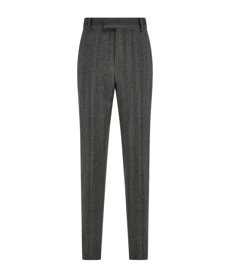 Ferragamo Wool Trousers In Brown