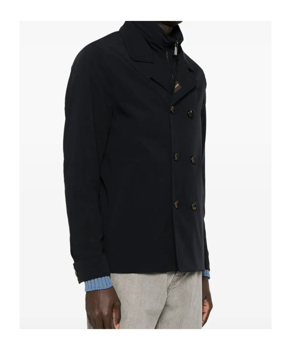 Moorer `volmer` Double-breasted Blazer In Black