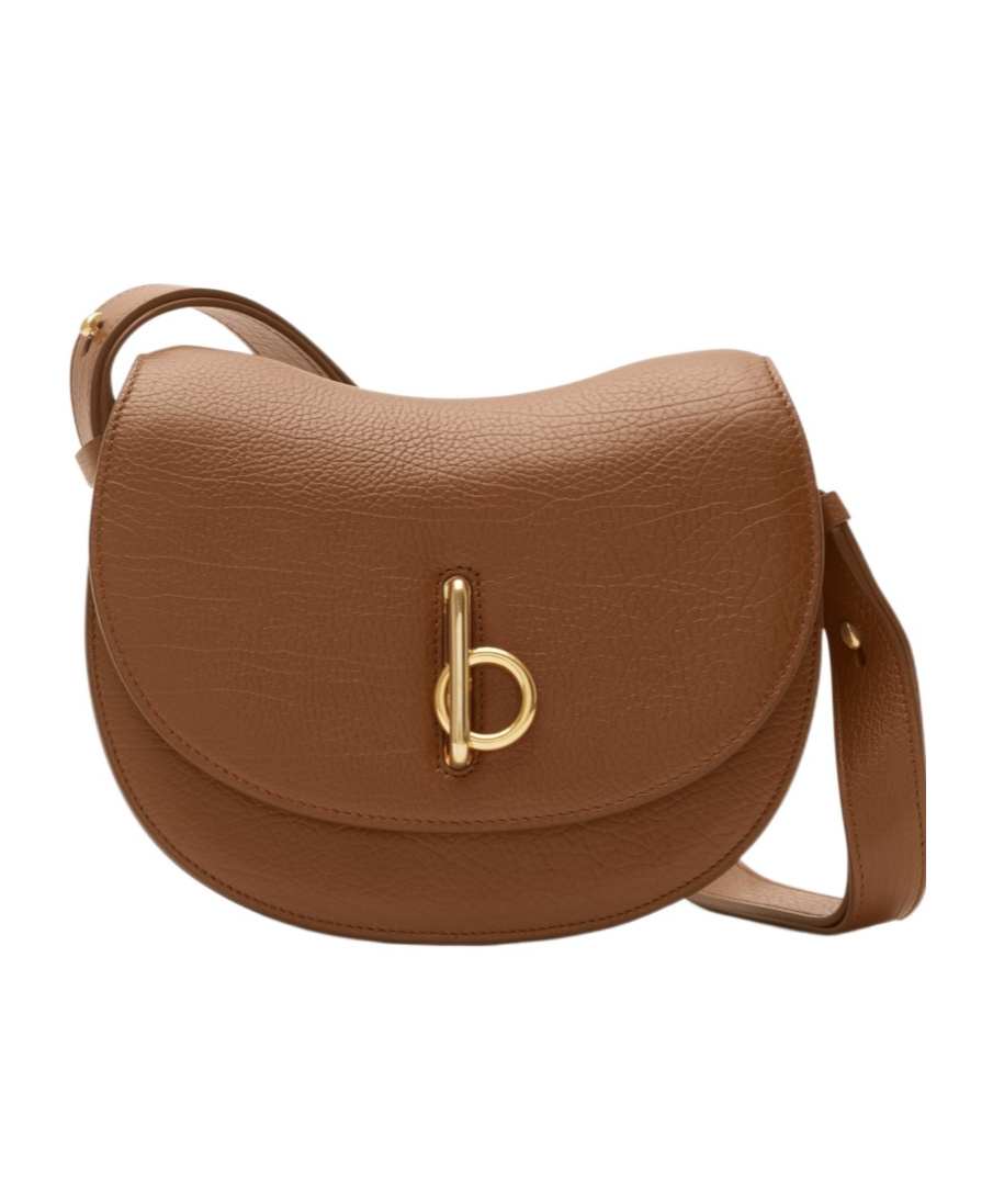 Burberry Rocking Horse Small Leather Saddle Crossbody Bag In Brown