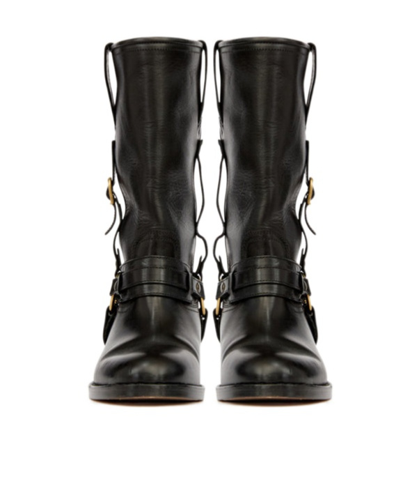 Isabel Marant Knee-high Leather Boots With Buckle Detail In Black
