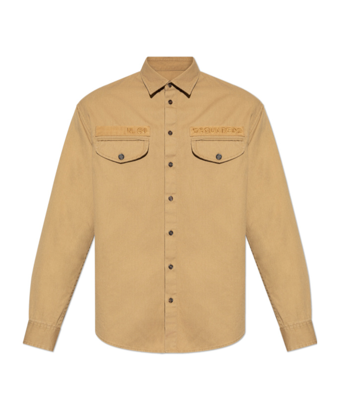 Dsquared2 Military Shirt In Brown