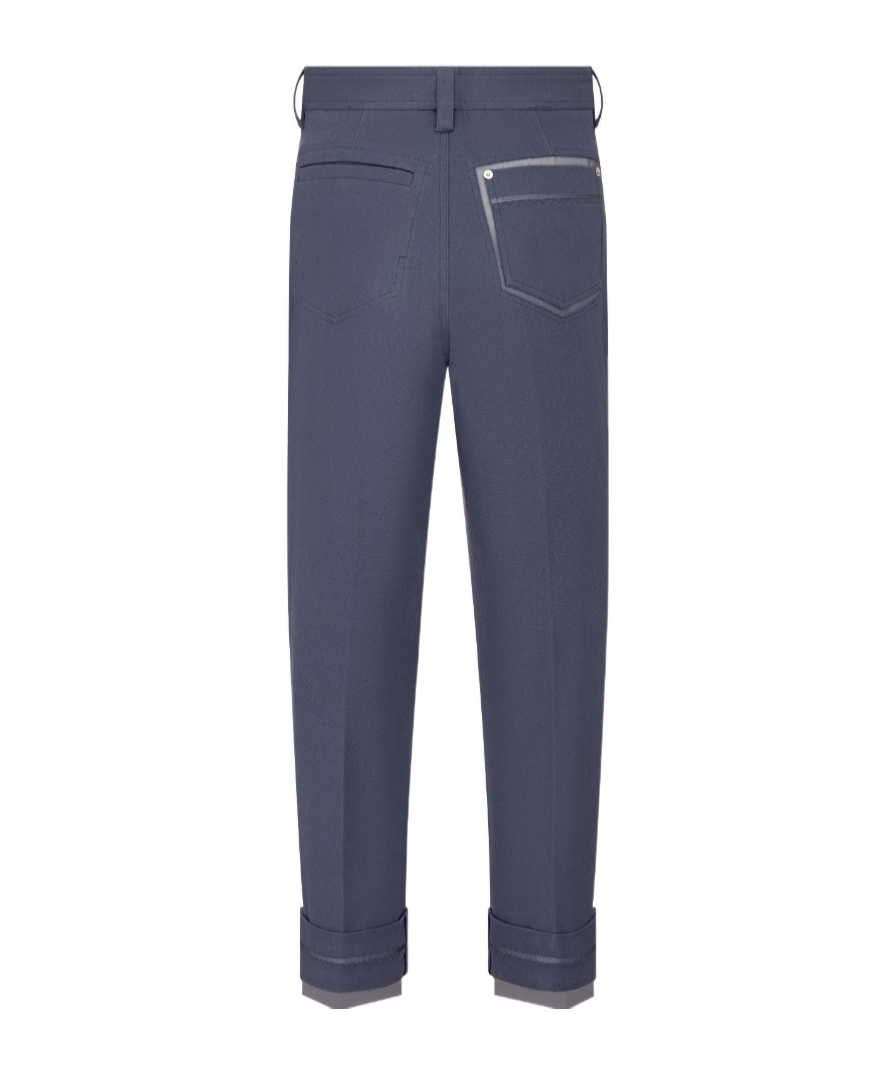 Dior Logo Dress Trousers In Blue