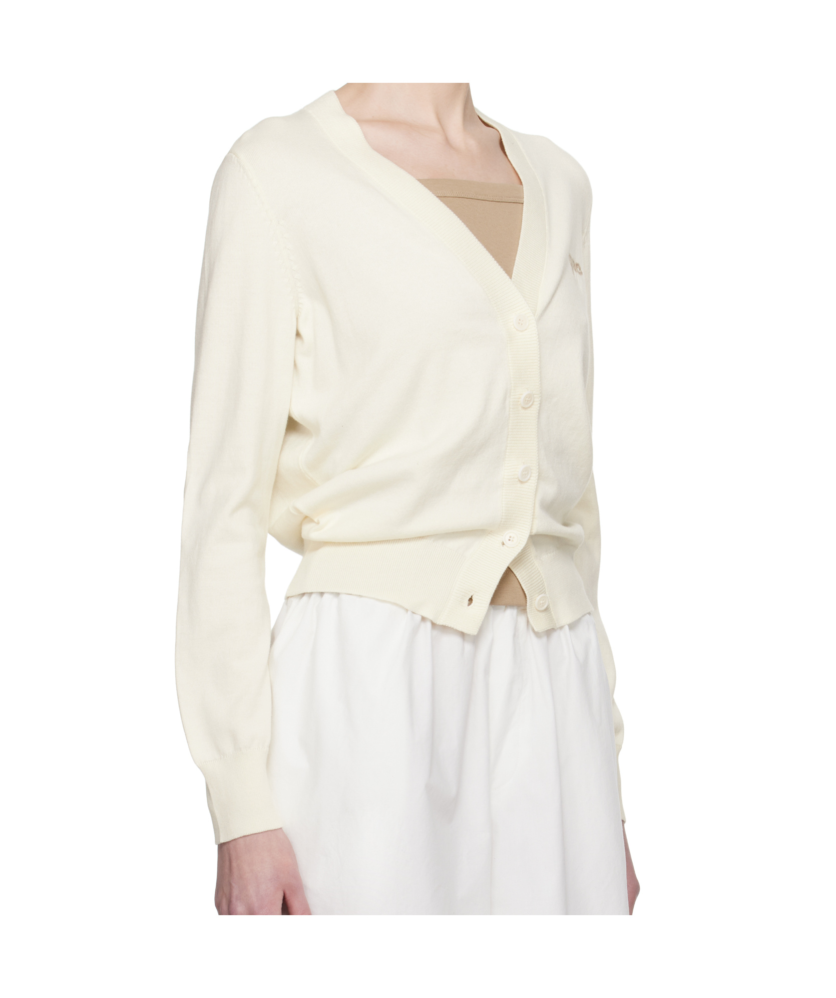 Apc Long Sleeve Cardigan In White