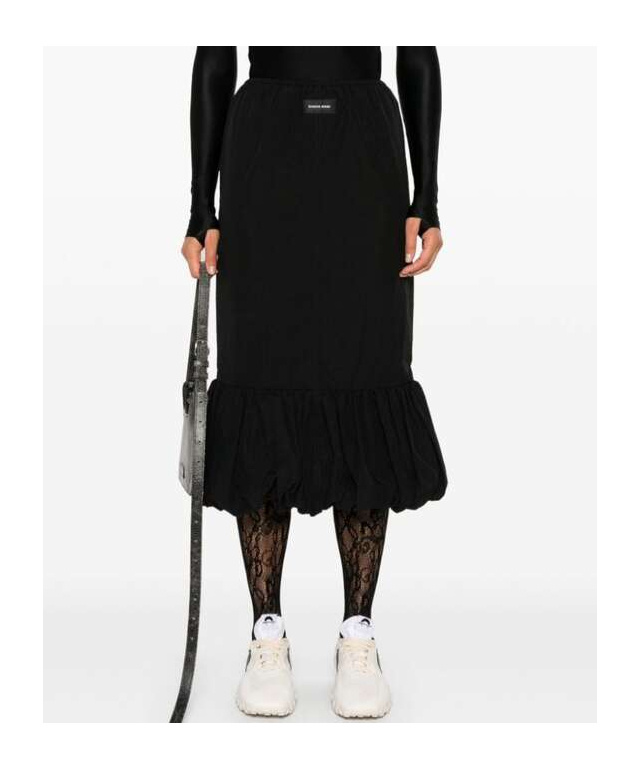 Marine Serre Elastic Waist Skirt In Black