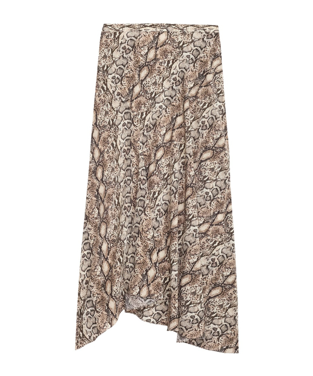 Isabel Marant Sakura Snakeskin-print A-line Maxi Skirt In Nude