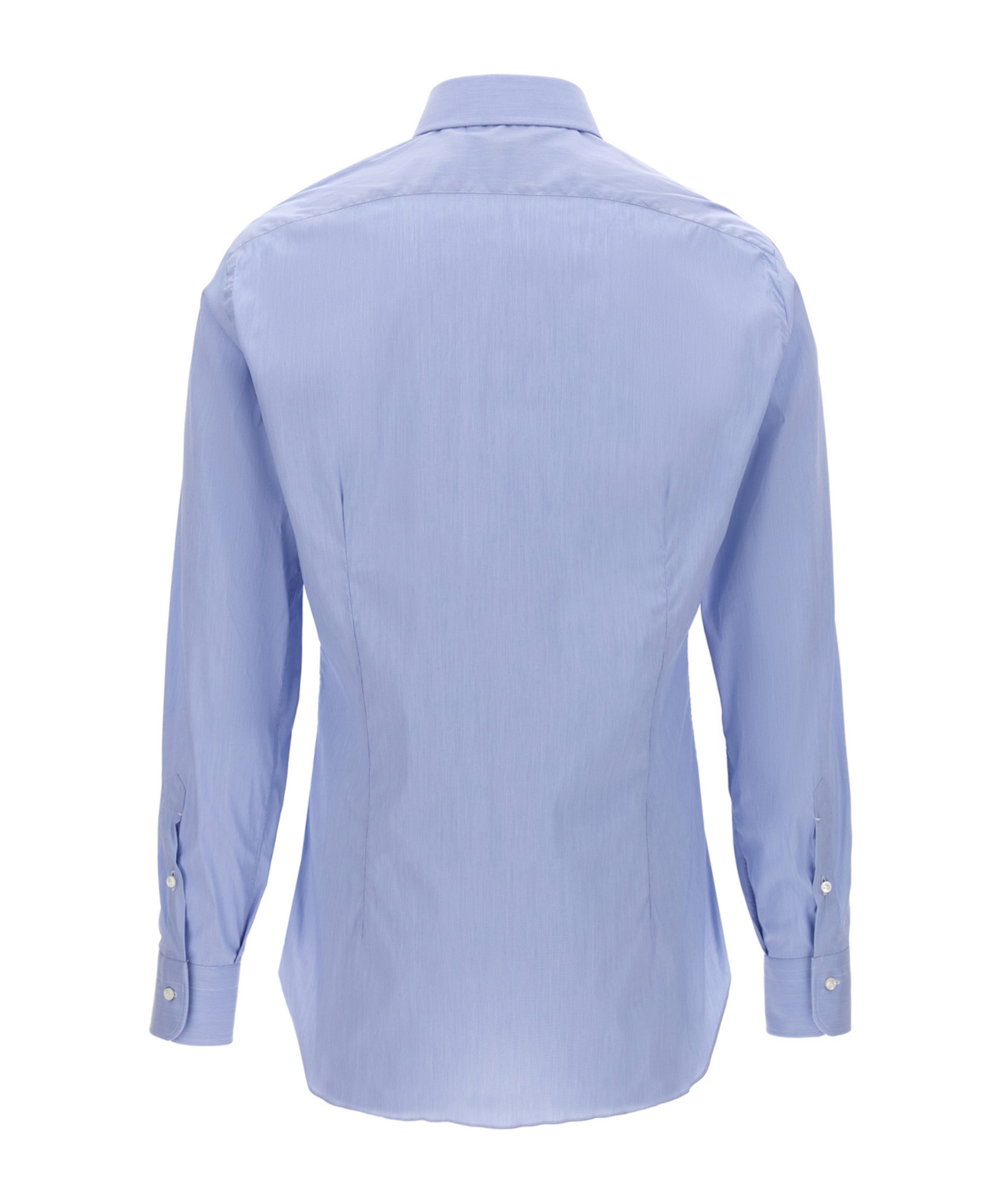 Barba Napoli Barba Tailored Poplin Shirt With Button Closure In Blue