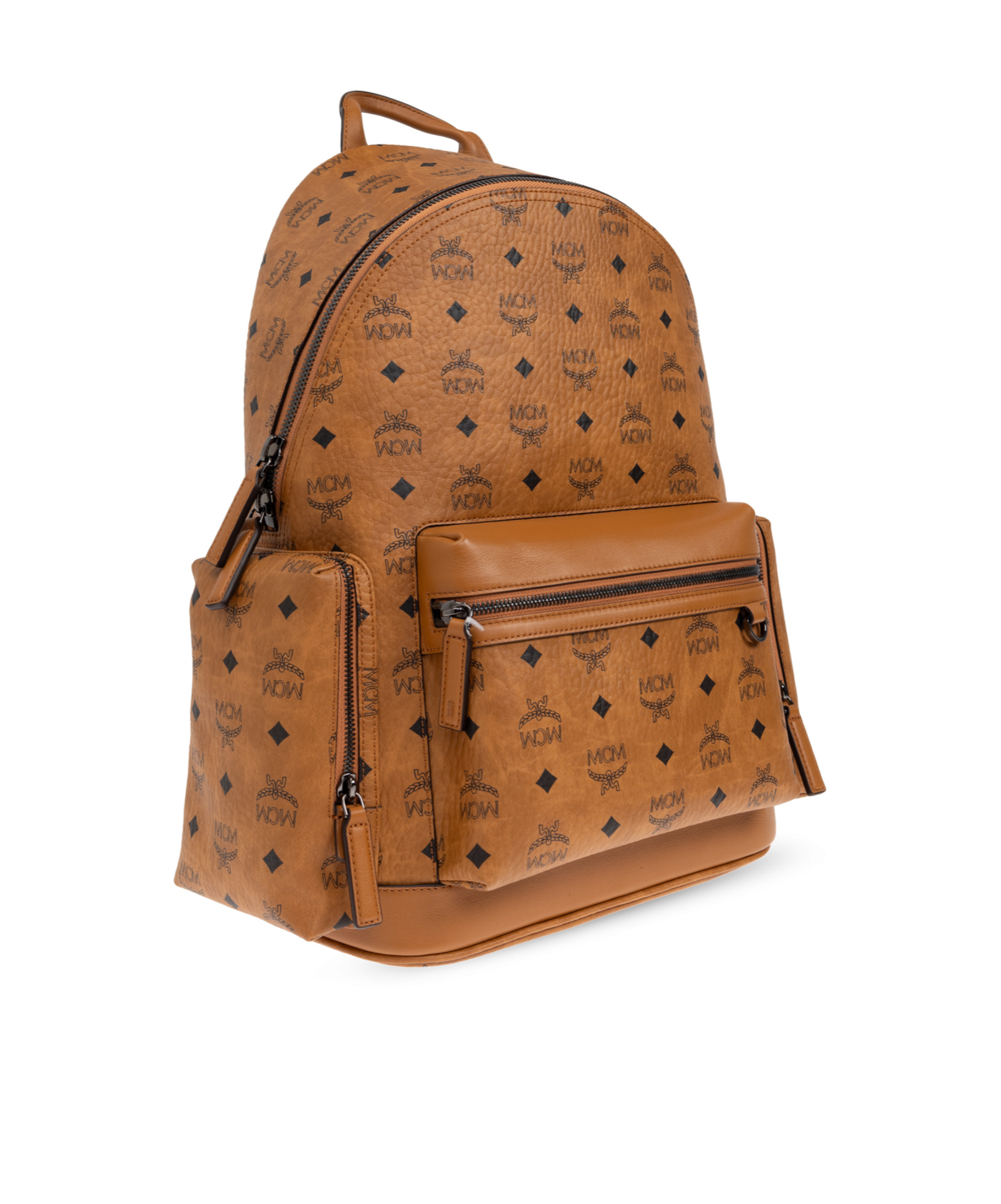 Mcm Zippered Backpack In Brown