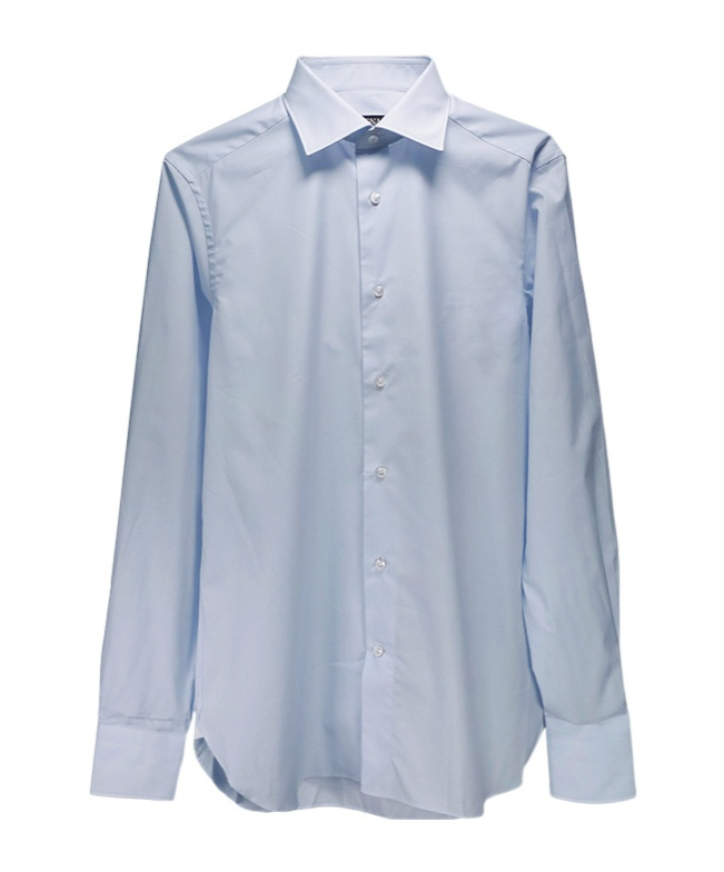 Shop Zegna Long-sleeved Shirt In Gray