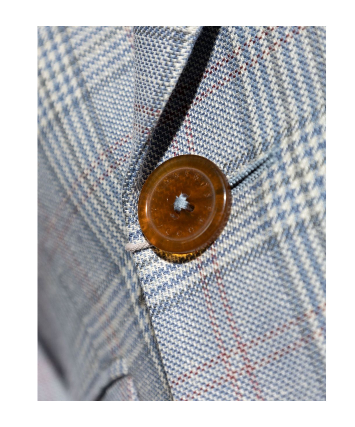 Vivienne Westwood Checked Design Grey Jacket With Peaked Lapels In Blue