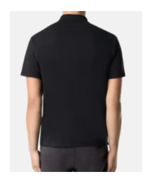 Stone Island Black Piquet Polo Shirt In Black