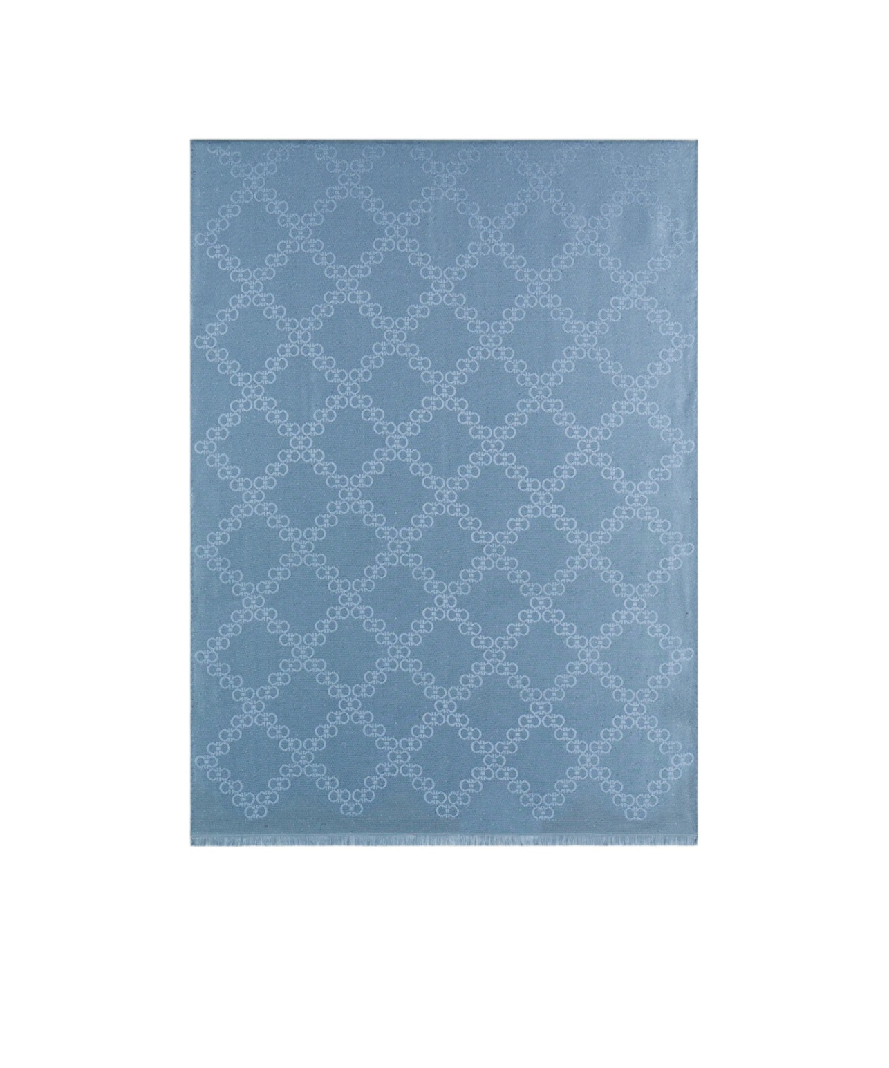 Ferragamo Gancini Jacquard Stole In Blue