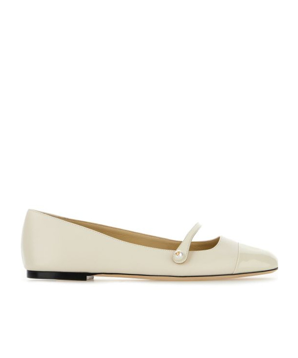 Jimmy Choo Elisa Ballet Flats In Nude