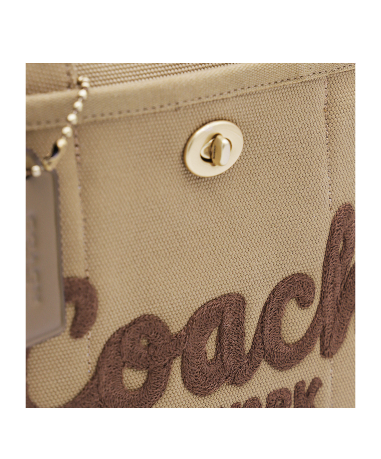 Coach Cargo Logo-embroidered Canvas Tote In Green