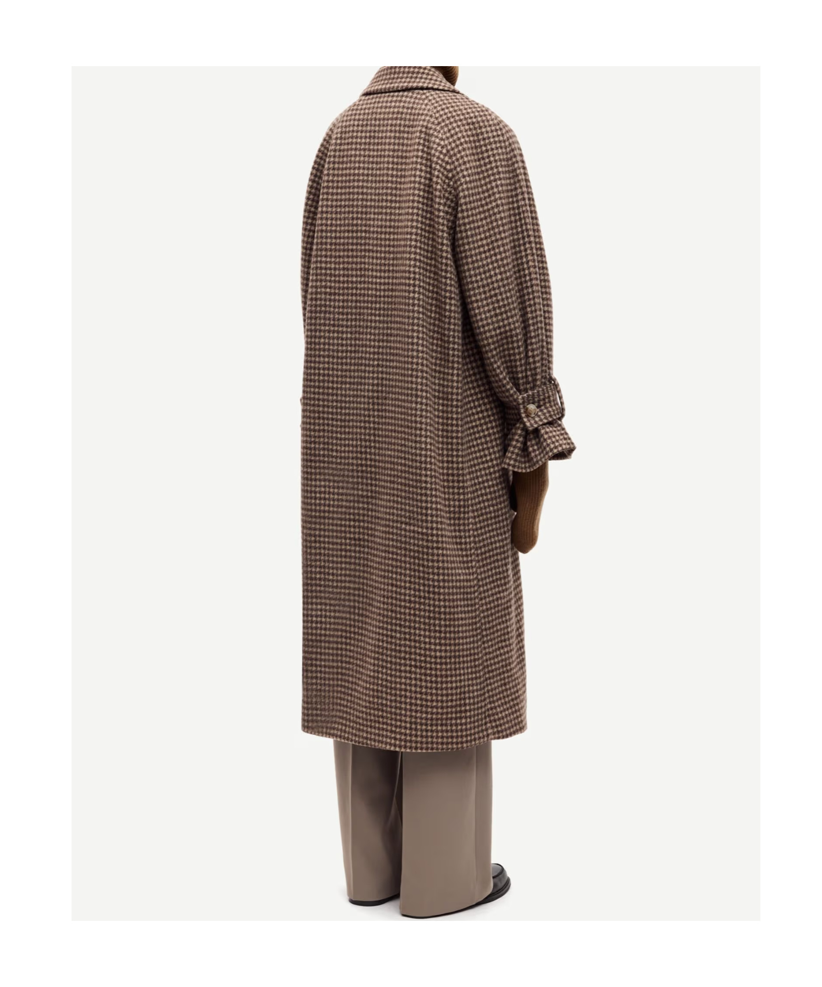 Samsoe & Samsoe Womens Aluminum Ch. Alma Check-pattern Wool-blend Coat In Brown