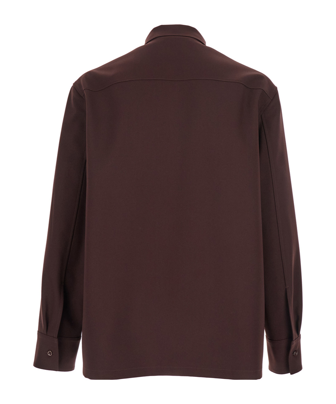 Jil Sander Bordeaux Shirt With Classic Collar And Front Zip Closure In Tech Fabric Man In Burgundy