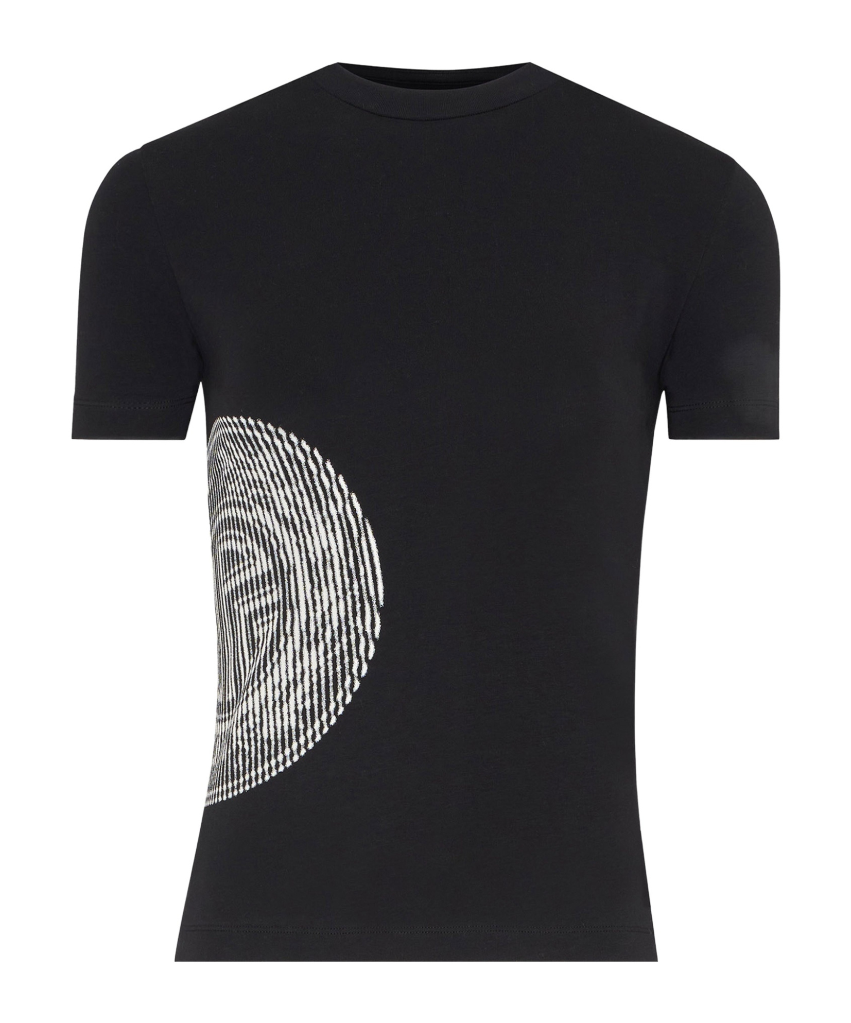 Jean Paul Gaultier Graphic Print Crew Neck Short Sleeve Top In Black