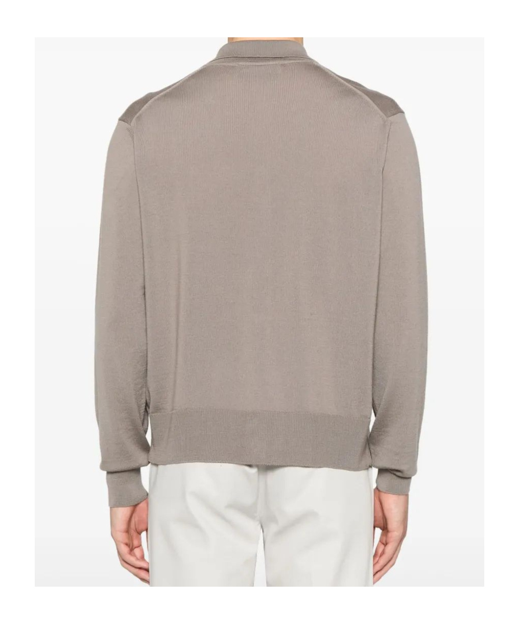Ami Alexandre Mattiussi Long-sleeved Sweater In Brown
