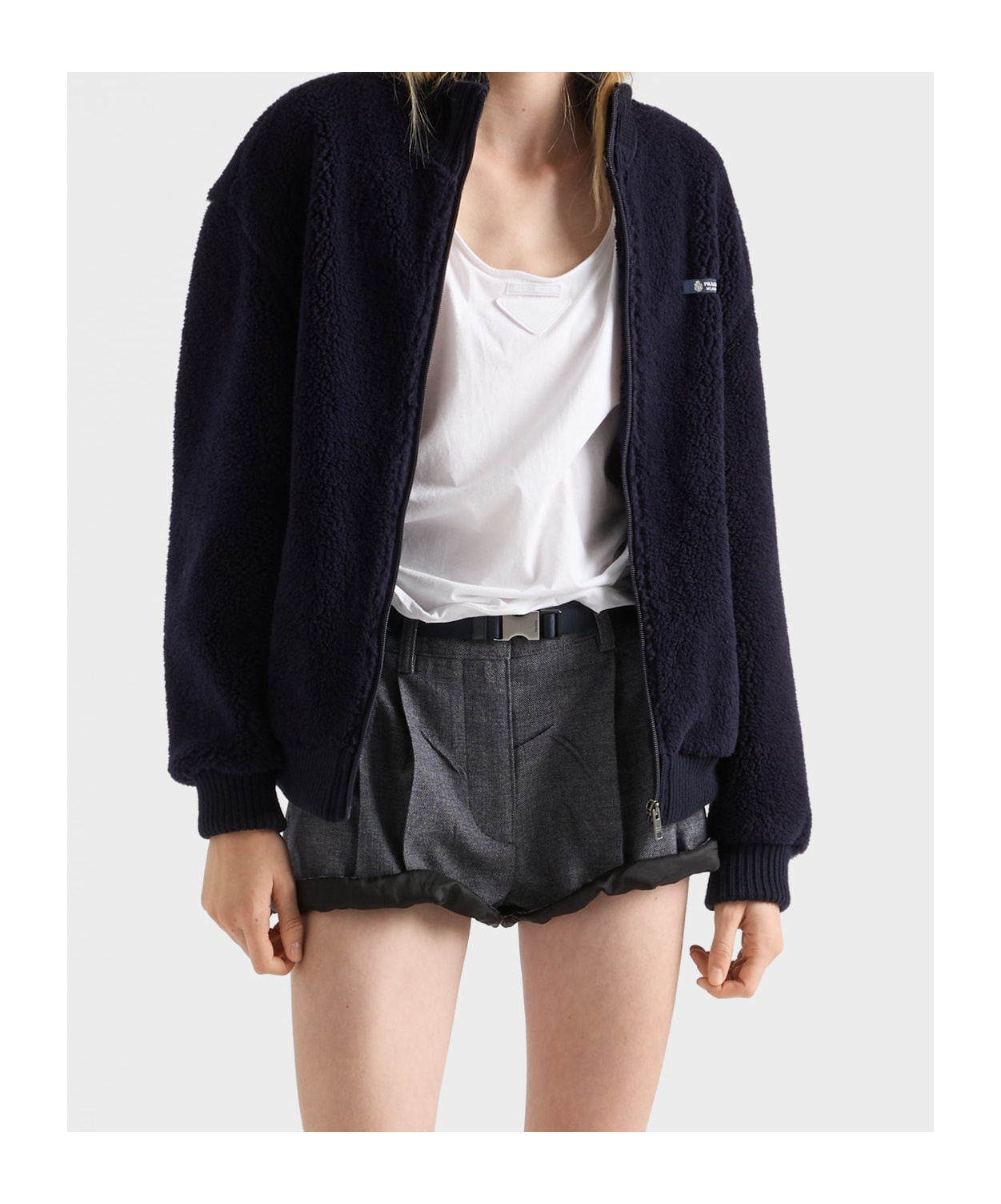 Prada Fleece Jacket In Multi