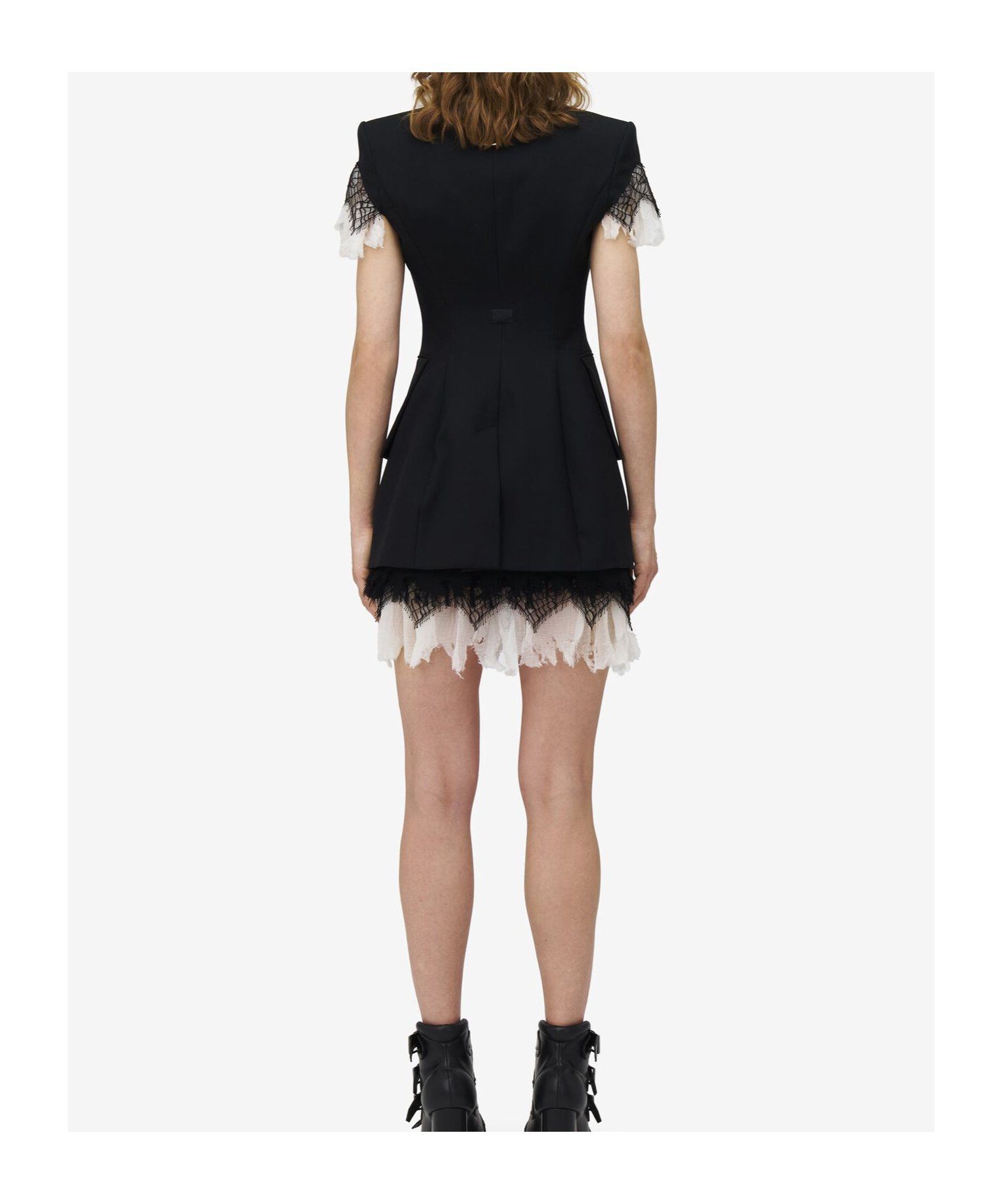 Shop Alexander Mcqueen Wool A-line Skirt In Black
