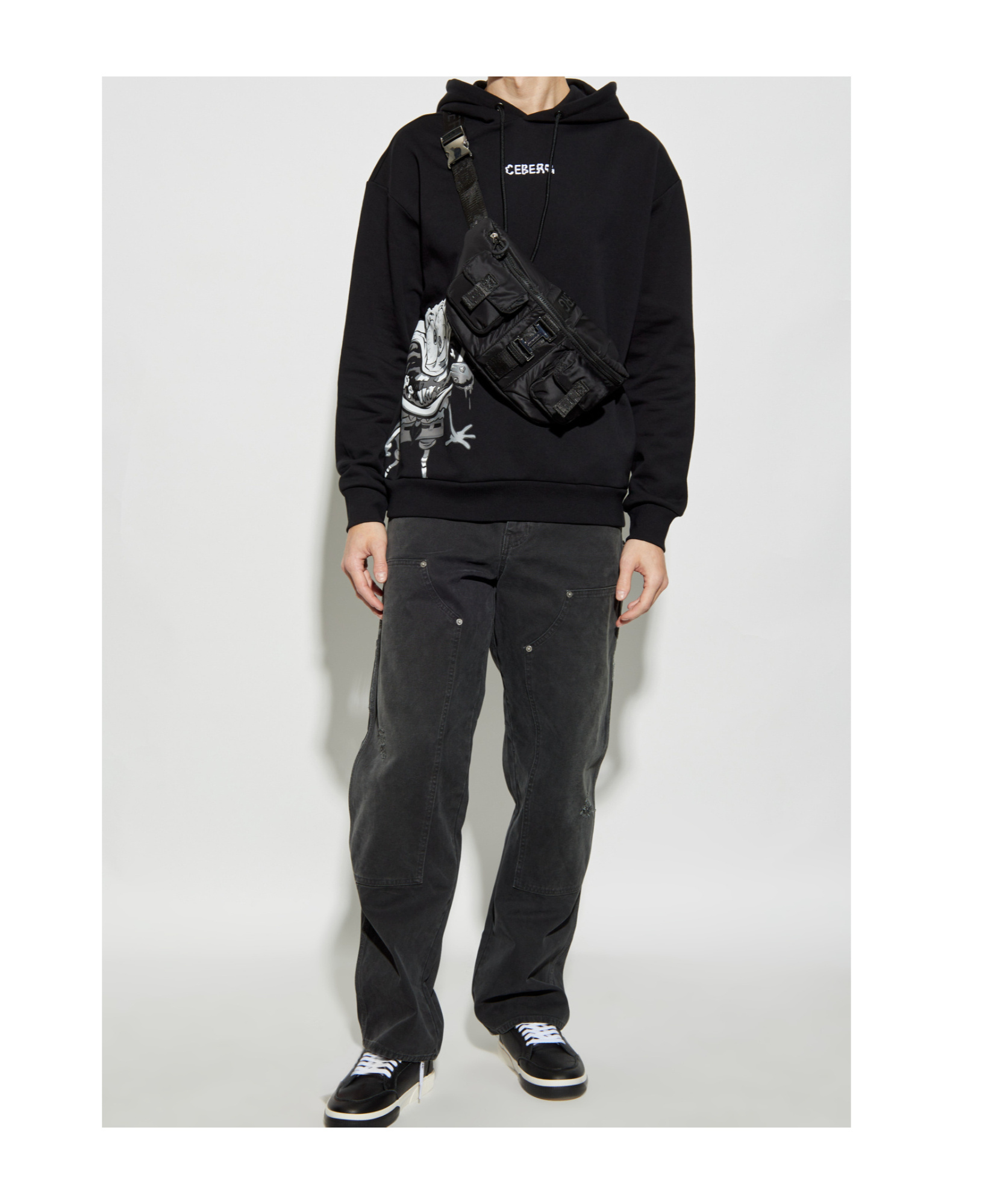 Iceberg Long-sleeved Sweater In Black