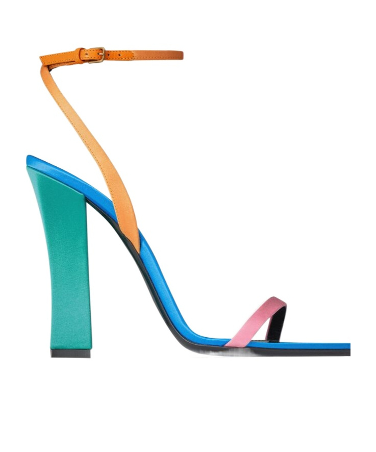SAINT LAURENT DOMINIQUE SANDALS IN SATIN CREPE