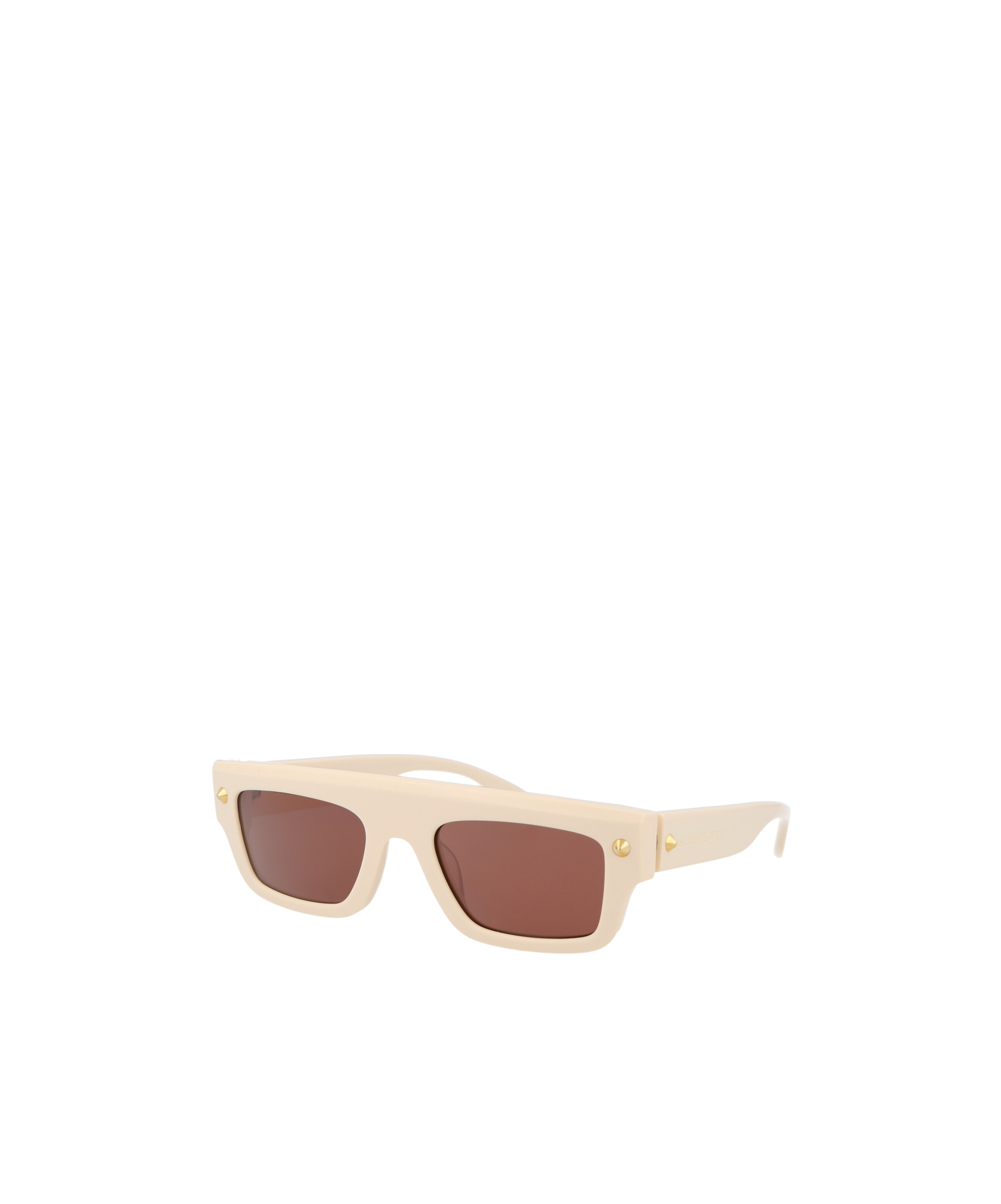 Alexander Mcqueen Rectangle-frame Sunglasses In Brown
