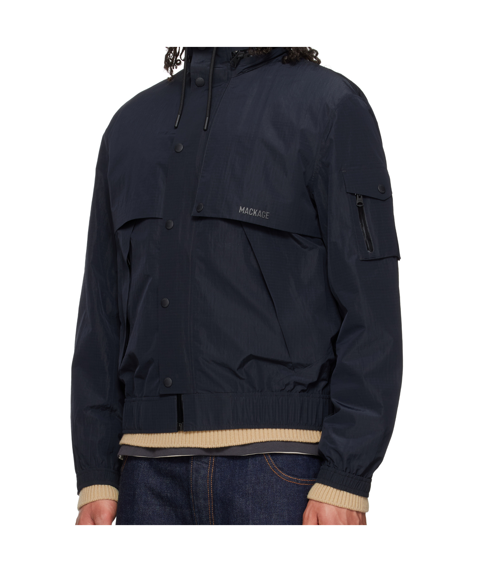 Mackage Blue Garrett Jacket In Navy Blue