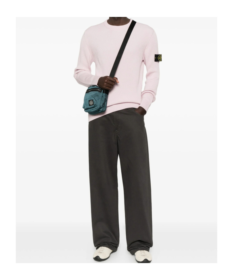 Stone Island Pink 5100053 Full Rib Rws Wool Sweater In Pink