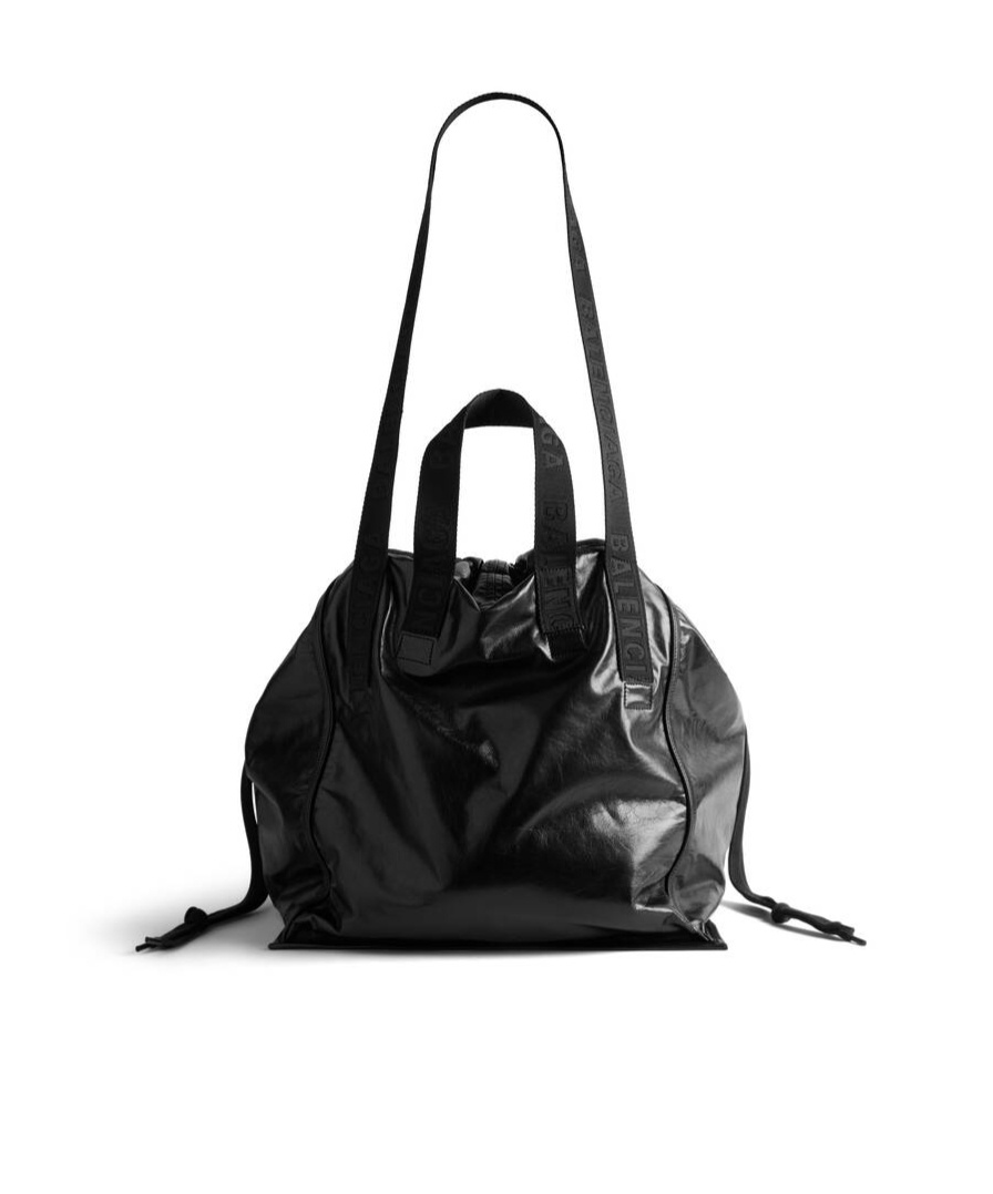BALENCIAGA MEN'S CARGO LARGE TOTE BAG IN BLACK