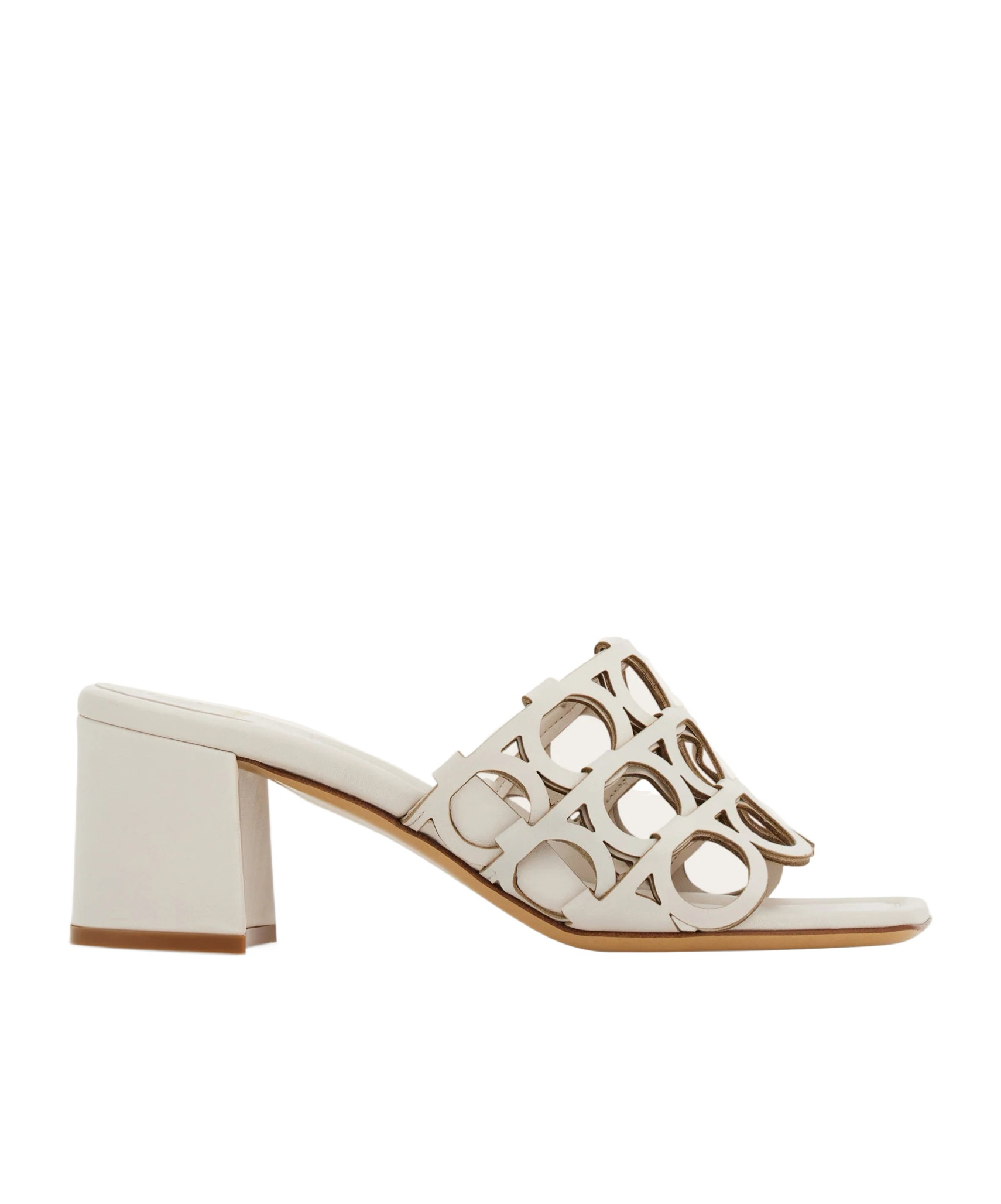 Ferragamo Erne 55 Leather Sandals In Gold