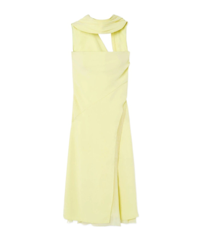 versace sleeveless silk cady long dress Embroidered Silk Cady Satin Gown Blue