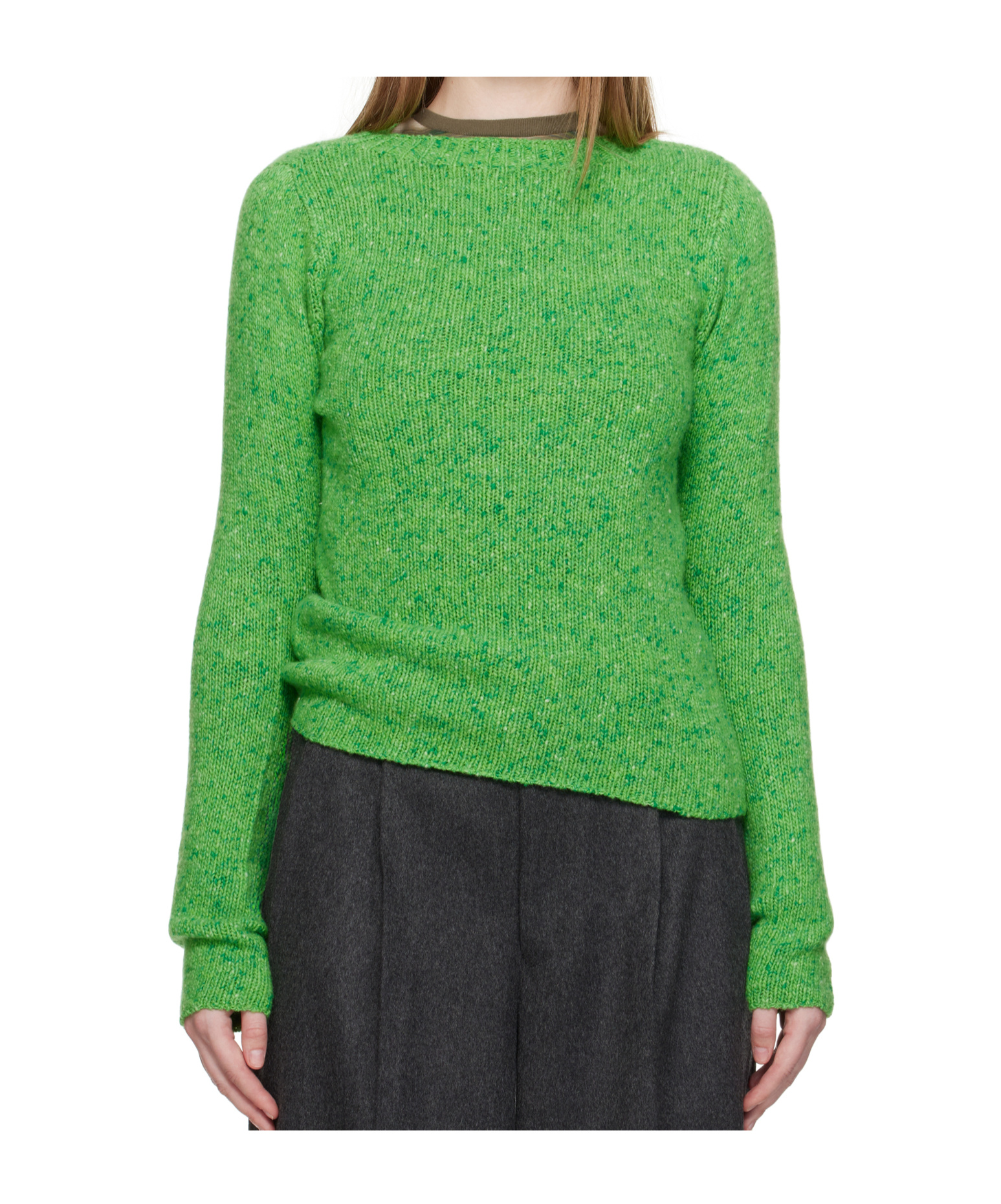 Auralee Crew-neck Sweater In Green