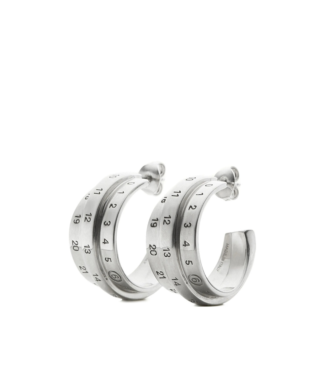 Mm6 Maison Margiela Triple Number Hoop Earrings